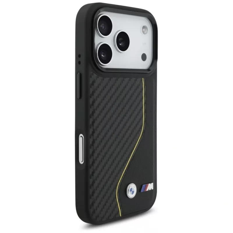 BMW M Carbon Line & Logo MagSafe -kotelo iPhone 17 Pro keltainen