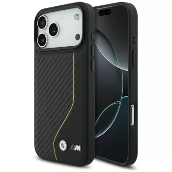 BMW M Carbon Line & Logo MagSafe -kotelo iPhone 17 Pro Max keltainen