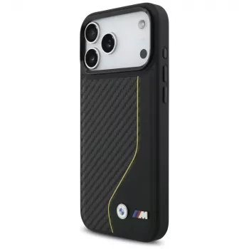 BMW M Carbon Line & Logo MagSafe -kotelo iPhone 17 Pro Max keltainen