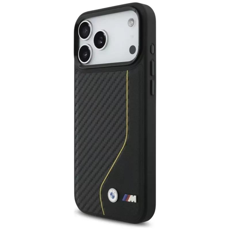 BMW M Carbon Line & Logo MagSafe -kotelo iPhone 17 Pro Max keltainen