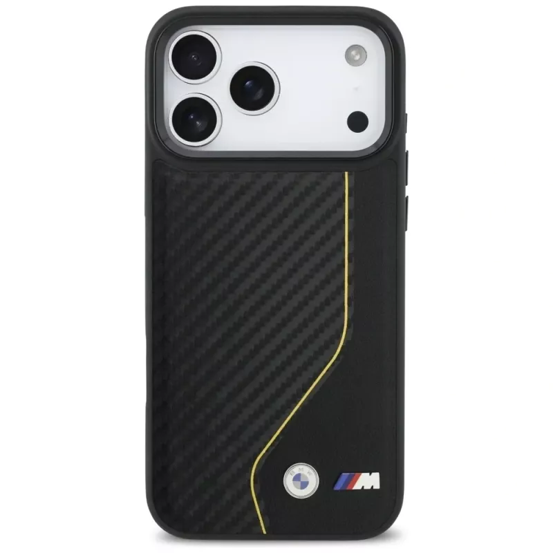 BMW M Carbon Line & Logo MagSafe -kotelo iPhone 17 Pro Max keltainen