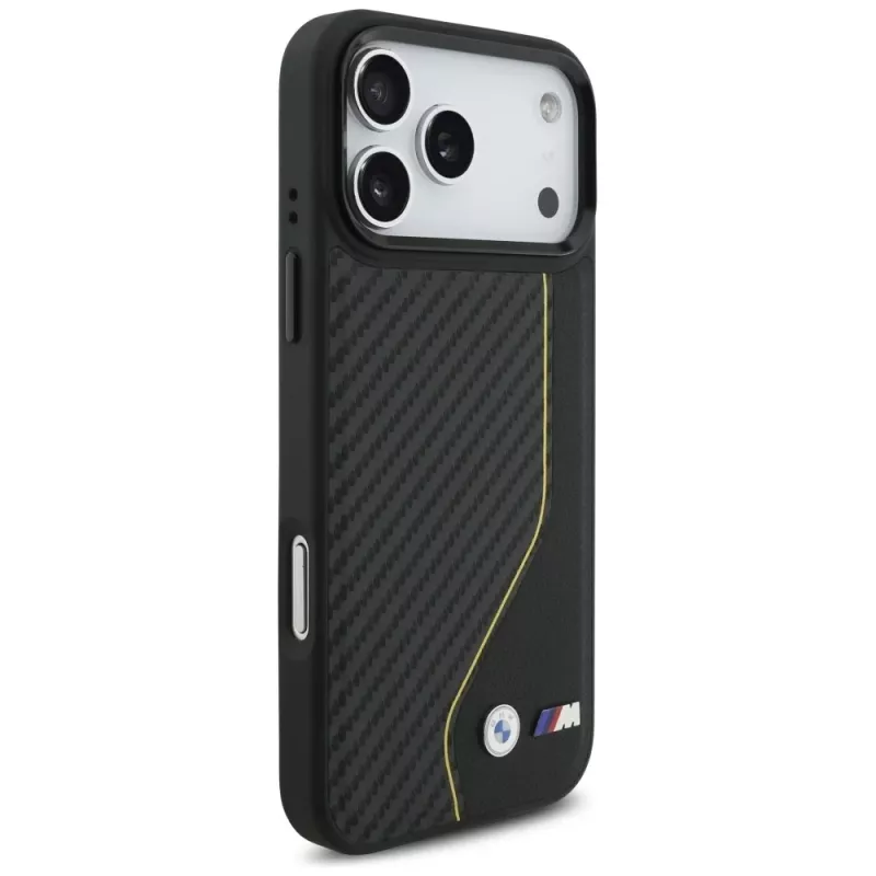 BMW M Carbon Line & Logo MagSafe -kotelo iPhone 17 Pro Max keltainen