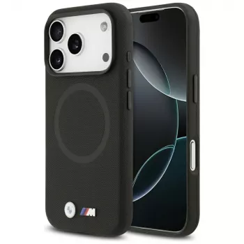 BMW M FW Metal Logo MagSafe Case Apple iPhone 17 Pro musta