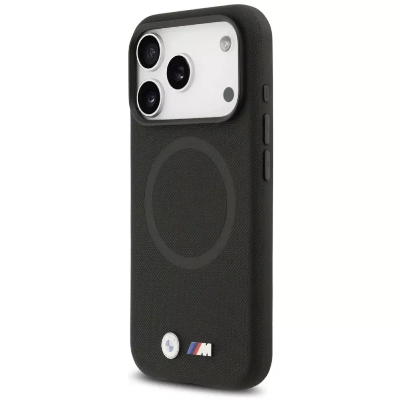 BMW M FW Metal Logo MagSafe Case Apple iPhone 17 Pro musta
