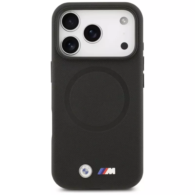 BMW M FW Metal Logo MagSafe Case Apple iPhone 17 Pro musta