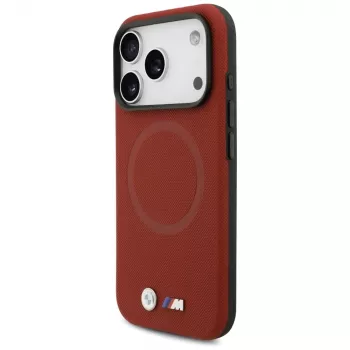 BMW M Series Metal Logo MagSafe Back Cover Apple iPhone 17 Pro, punainen