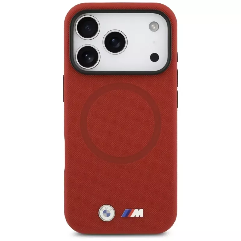 BMW M Series Metal Logo MagSafe Back Cover Apple iPhone 17 Pro, punainen