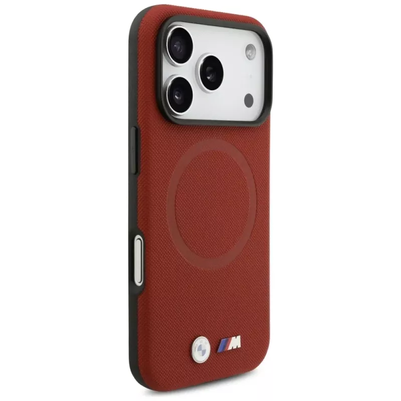 BMW M Series Metal Logo MagSafe Back Cover Apple iPhone 17 Pro, punainen