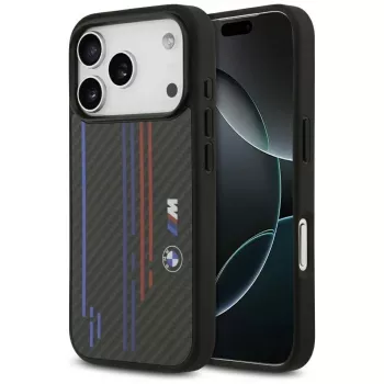 BMW M Kevlar Lines & Logo MagSafe Case iPhone 17 Pro musta