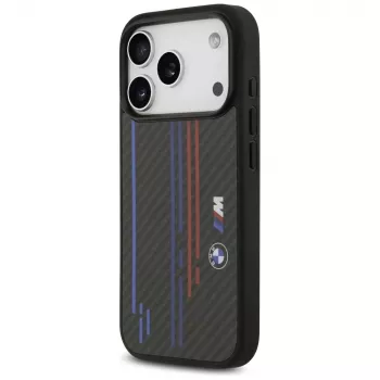 BMW M Kevlar Lines & Logo MagSafe Case iPhone 17 Pro musta
