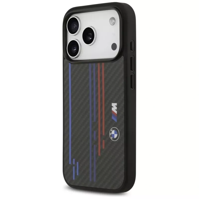 BMW M Kevlar Lines & Logo MagSafe Case iPhone 17 Pro musta