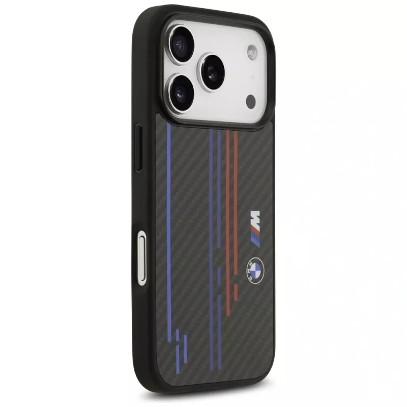 BMW M Kevlar Lines & Logo MagSafe Case iPhone 17 Pro musta