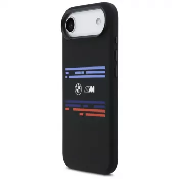 BMW M Silicon Horizontal Line MagSafe -kotelo iPhone Airille, musta