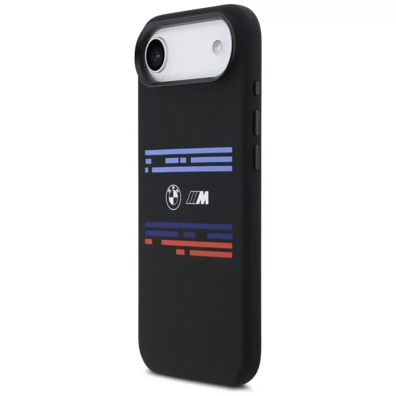 BMW M Silicon Horizontal Line MagSafe -kotelo iPhone Airille, musta