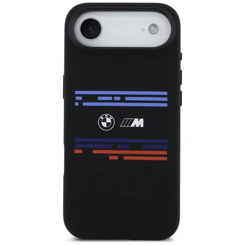 BMW M Silicon Horizontal Line MagSafe -kotelo iPhone Airille, musta