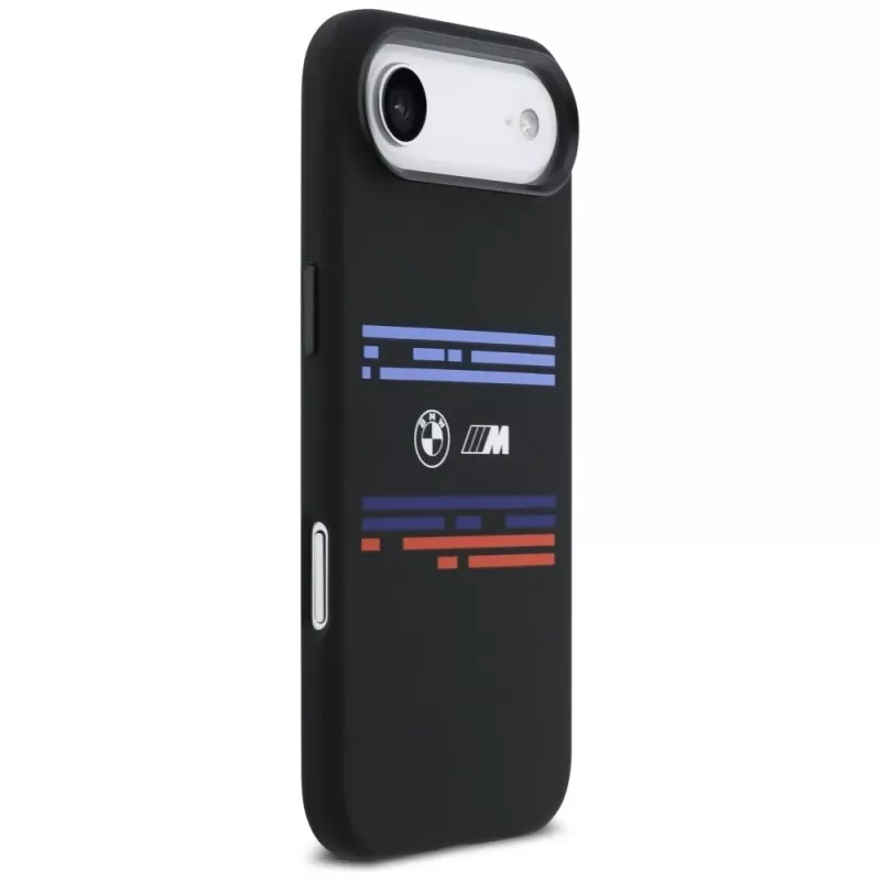 BMW M Silicon Horizontal Line MagSafe -kotelo iPhone Airille, musta