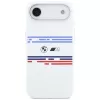 BMW M Silicon Horizontal Line MagSafe -kotelo iPhone Airille, valkoinen