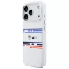 BMW M Silicon Horizontal Line MagSafe Case iPhone 17 Pro valkoinen