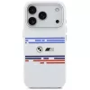 BMW M Silicon Horizontal Line MagSafe Case iPhone 17 Pro valkoinen