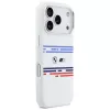 BMW M Silicon Horizontal Line MagSafe Case iPhone 17 Pro valkoinen