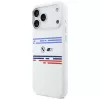 BMW M Silicon Horizontal Line MagSafe -kotelo iPhone 17 Pro Maxille, valkoinen