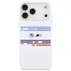 BMW M Silicon Horizontal Line MagSafe -kotelo iPhone 17 Pro Maxille, valkoinen