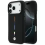 BMW M Silicon Tricolor Line MagSafe Case iPhone 17 Pro musta