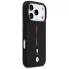 BMW M Silicon Tricolor Line MagSafe Case iPhone 17 Pro musta