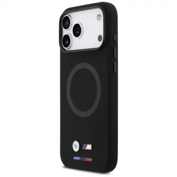 BMW M Silicon Logo MagSafe -kotelo iPhone 17 Pro Maxille, musta