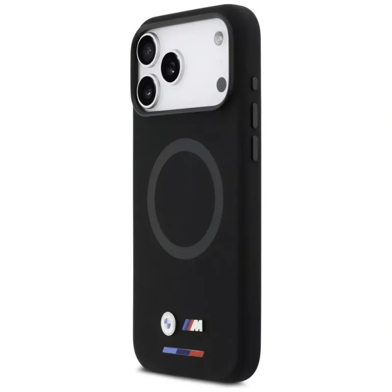 BMW M Silicon Logo MagSafe -kotelo iPhone 17 Pro Maxille, musta