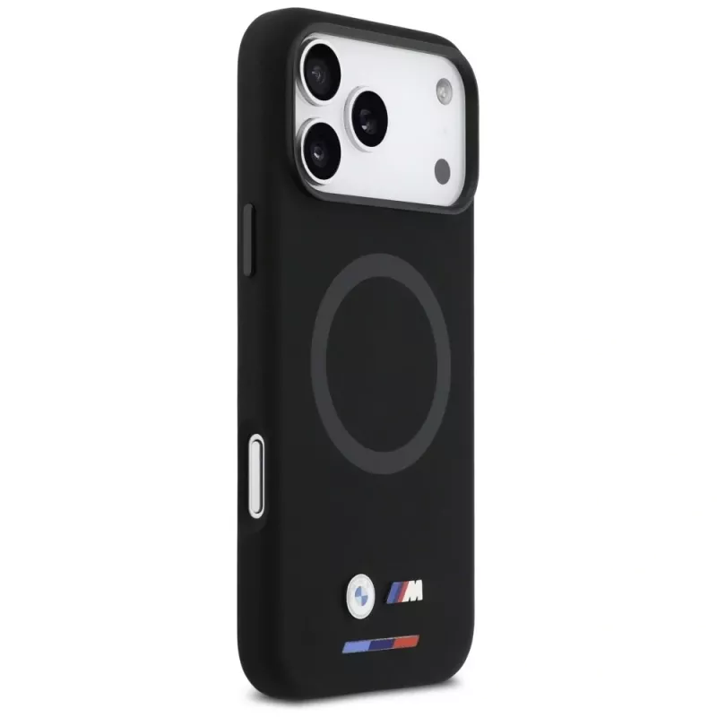 BMW M Silicon Logo MagSafe -kotelo iPhone 17 Pro Maxille, musta