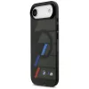 BMW M IML Metal Buttons Tricolor Lines MagSafe-suojakuori Apple iPhone Air -puhelimelle, musta