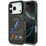 BMW M IML Metal Buttons Tricolor Lines MagSafe-suojakuori iPhone 17 Pro -puhelimelle musta