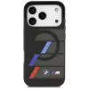 BMW M IML Metal Buttons Tricolor Lines MagSafe-suojakuori iPhone 17 Pro -puhelimelle musta