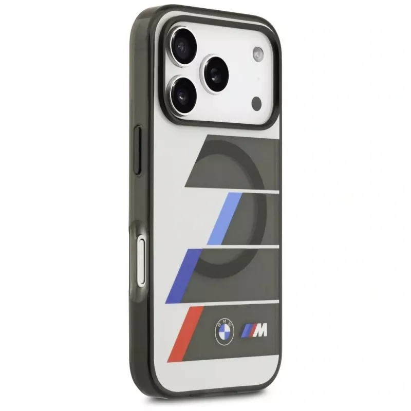 BMW M IML Metal Buttons TricolorLines MagSafe -kotelo iPhone 17 Pro Maxille, antrasiitti