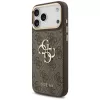 Guess 4G Big Classic Logo BigStrap Metal Buttons -kotelo iPhone 17 Pro Maxille, ruskea