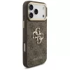 Guess 4G Big Classic Logo BigStrap Metal Buttons -kotelo iPhone 17 Pro Maxille, ruskea