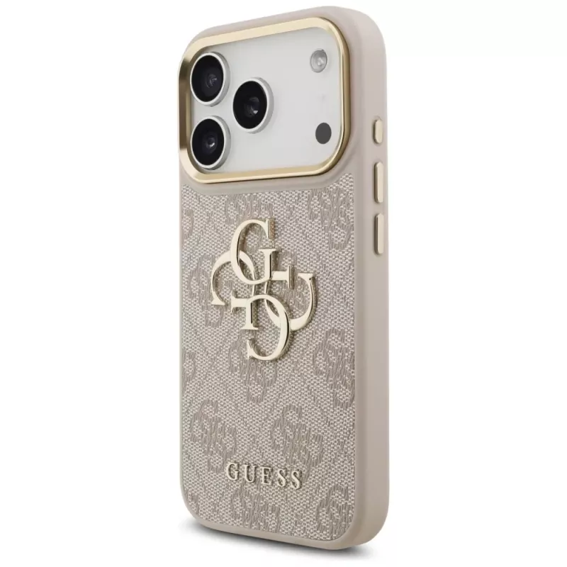 Guess 4G Big Classic Logo Big Strap Metal Buttons -kotelo Apple iPhone 17 Prolle, pinkki