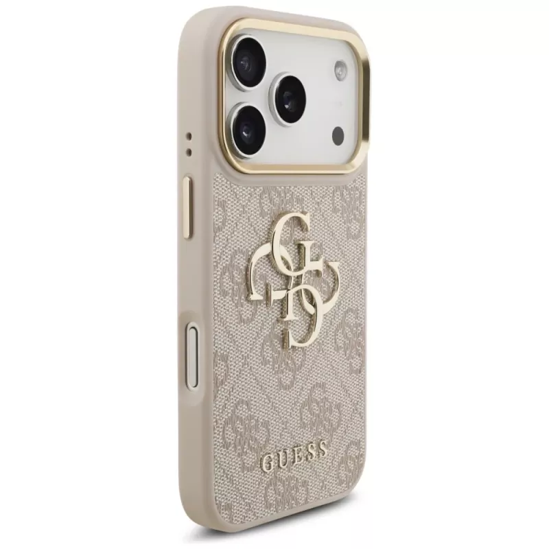 Guess 4G Big Classic Logo Big Strap Metal Buttons -kotelo Apple iPhone 17 Prolle, pinkki