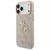 Guess 4G Big Classic Logo Big Strap Metal Buttons -suojakotelo iPhone 17 Pro Maxille, pinkki