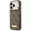 Guess 4G Logo Plate MagSafe -kotelo Apple iPhone 17 Prolle, ruskea