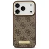 Guess 4G Logo Plate MagSafe -kotelo Apple iPhone 17 Prolle, ruskea