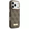 Guess 4G Logo Plate MagSafe -kotelo Apple iPhone 17 Prolle, ruskea