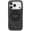 Guess 4G Circle Classic Logo MagSafe -kotelo iPhone 17 Prolle (musta)