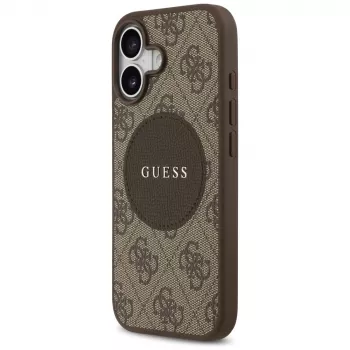 Guess 4G Circle Classic Logo MagSafe -suojakotelo Apple iPhone 17:lle - ruskea