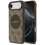 Guess 4G Circle Classic Logo MagSafe -kotelo iPhone Airille, ruskea