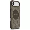 Guess 4G Circle Classic Logo MagSafe -kotelo iPhone Airille, ruskea