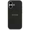 Guess Grained Ring MagSafe -kotelo iPhone 17:lle - musta