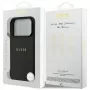 Guess Grained Ring MagSafe -kotelo iPhone 17 Prolle (musta)