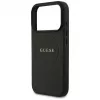 Guess Grained Ring MagSafe -kotelo iPhone 17 Prolle (musta)